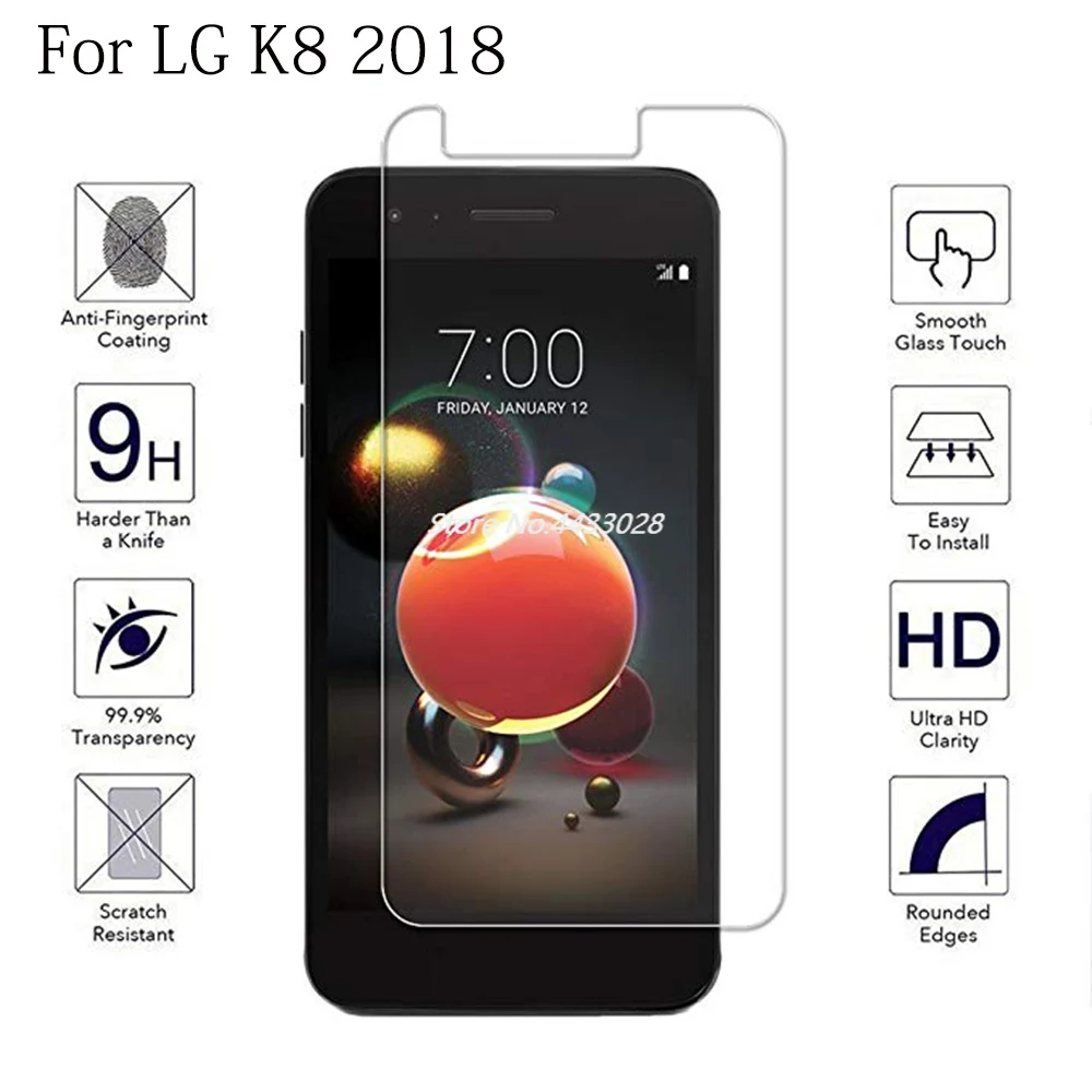 Закаленное зеркальное стекло для LG K8 2018 K9 полная защита экрана с клеевым