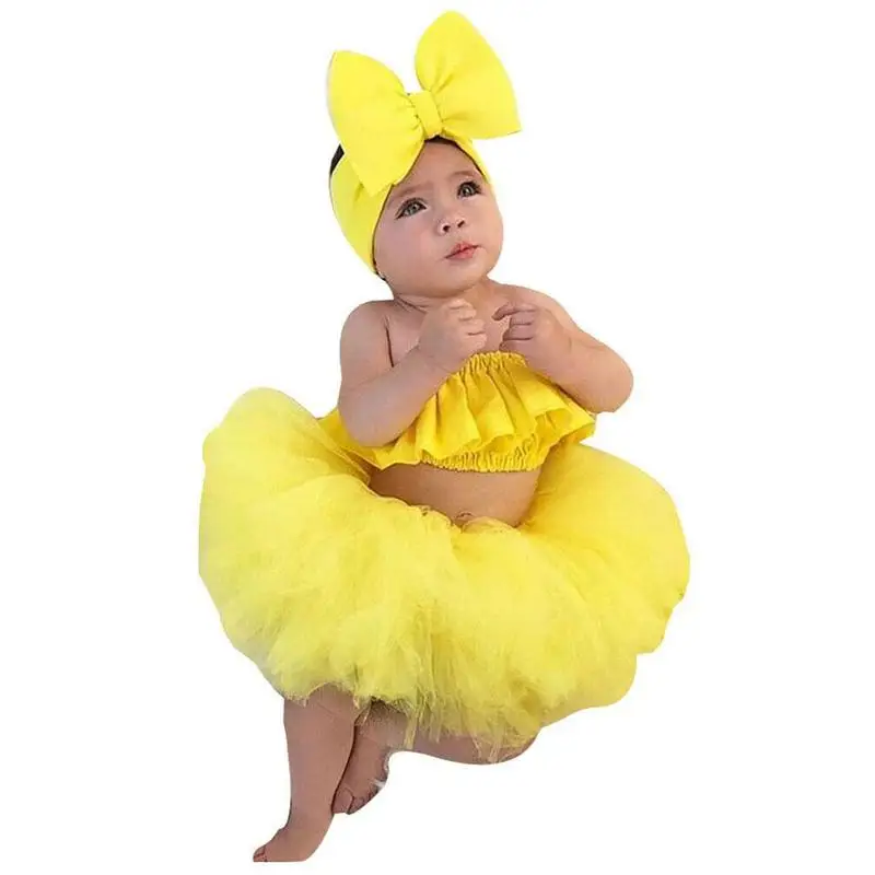 

Summer Baby Girl Tulle Tutu Headband + Tube Top + Short Props Toddler Birthday Skirt Photography 3-piece P Gift Baby Newbor Z0W3