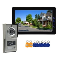 9 inch video intercom system home video door phone doorbll kits with 8pcs rfid keyfobs ir night vision waterproof camera