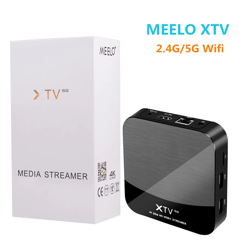XTREAM Codes TV Box Smartest STALKER Media Player MEELO PLUS XTV 5G Android 9.0 Amlogic S905X 2GB 16GB 2.4G/5G Wifi 4K HDR | Электроника