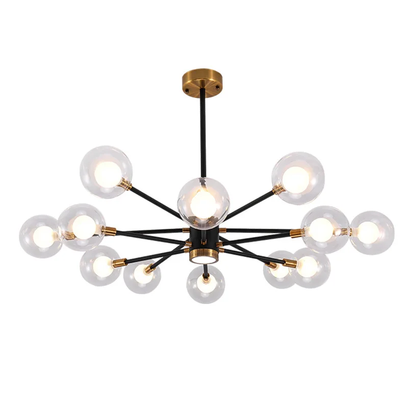 

A Lamp Originality Post Modern Hubble-bubble The Ball Bedroom Study Office Concise Transparent Glass Magic Bean A Chandelier