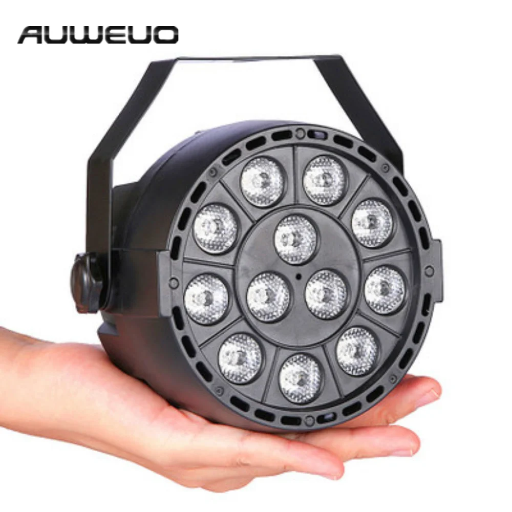 Миниатюрный светодиодный светильник Par плоский 12x3 Вт RGB 3 в 1 сценический DMX512 с
