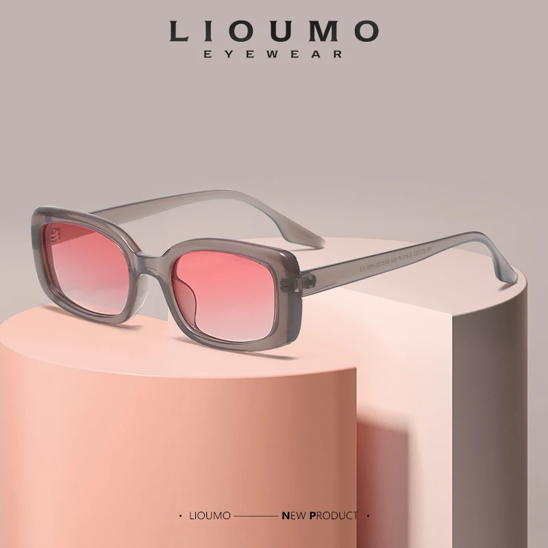 

LIOUMO Design Fashion Square Sunglasses Women 2021 Polarized Sun Glasses Men Rectangle Trendy Shade okulary przeciwsłoneczne