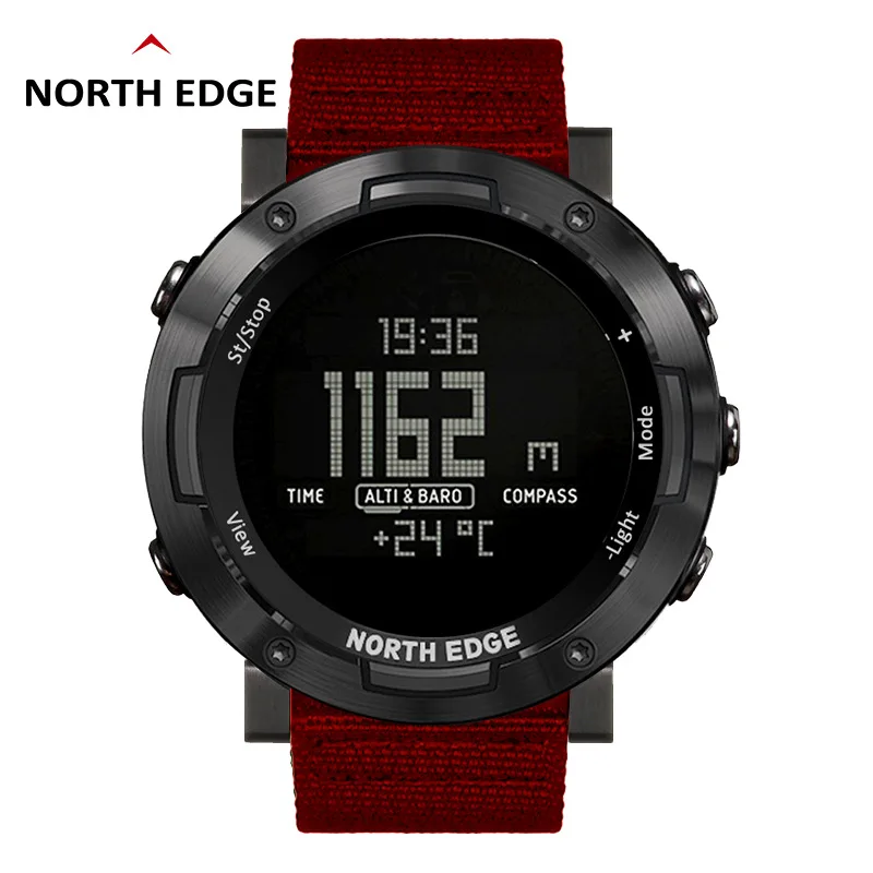 Мужские спортивные часы NORTH EDGE альтиметр барометр компас термометр 3D шагомер