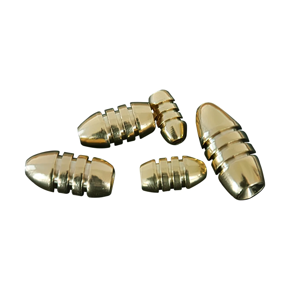 

5 Pcs Brass Weight Sinker Easy Sink Bullet Brass Weights For Inline Spinner Lure Rotatable Sinker For Fishing Tackle
