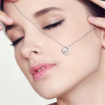 

Pendant Silver Necklace Female Eternal Pendant Simple Joker clavicle Chain Pendant JDZ186