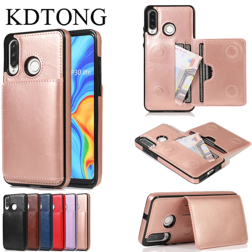 

Leather Wallet Case For Huawei P30 Lite Etui Fundas For Huawei P30 Pro Lite Case Luxury Flip Anti-fall Cover Phone Bags Capa