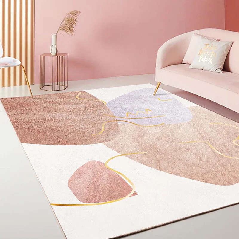 

Geometric Abstraction Rugs and Carpets for Home Living Room Ins Bedroom Carpet Northern Europe Non-slip Floor Mat Home Decor New