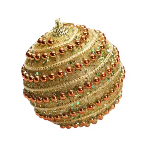 Golden Легкий многоразовый Блестящий пенопластовый шар-безделушка, подвеска для свадьбы, вечеринки, сада, рождественской елки, подвесной декор, легко повесить на елку - Цвет: Golden