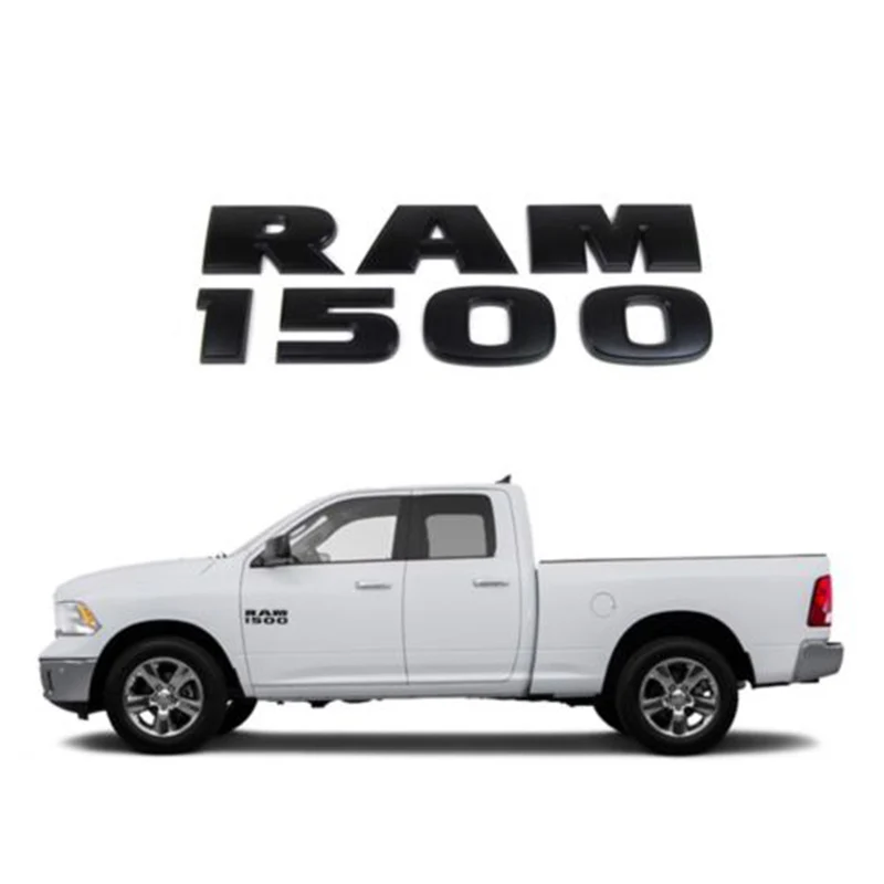 

2 Sets DIY Car Styling Auto ABS Decal Sticker Badge Emblem Universal For Car Dodge Ram 1500 Black Stripe Accessories