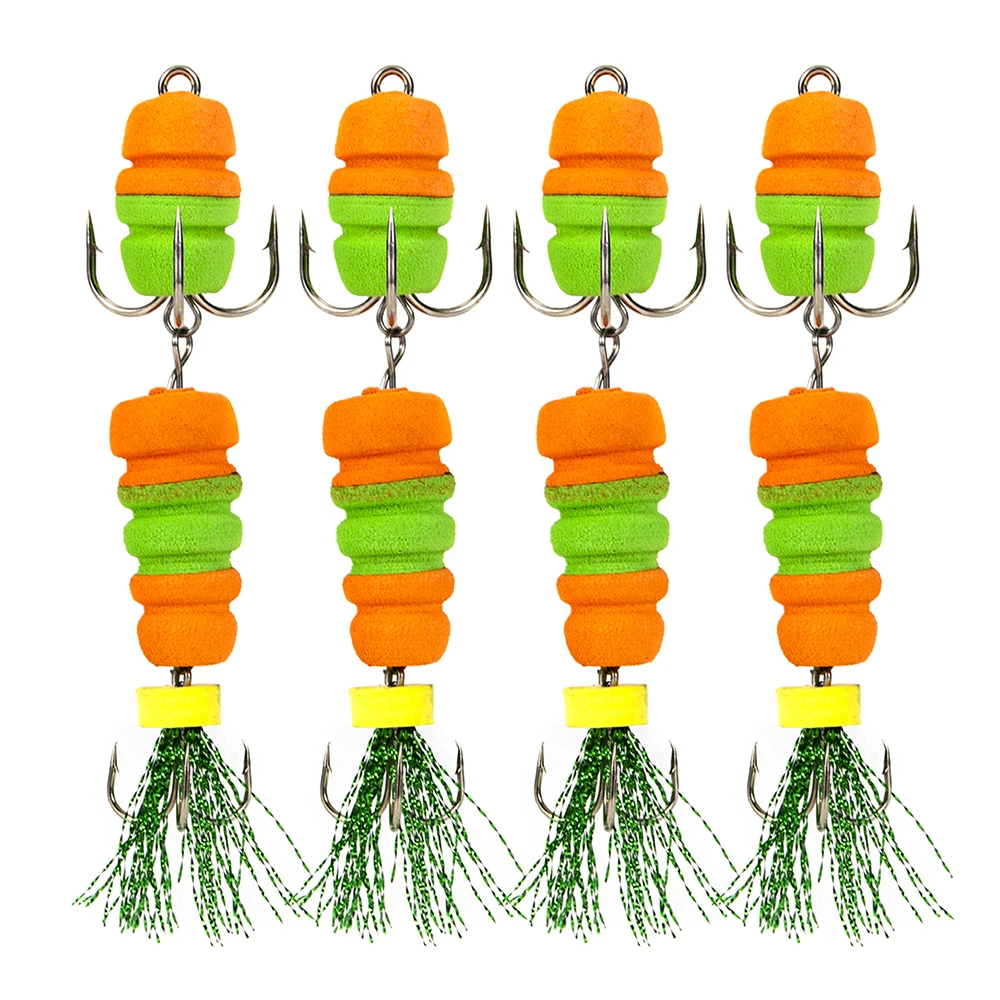 4 шт. рыболовный крючок мягкая рыболовная приманка воблер для басов карпа