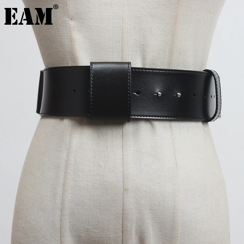 

[EAM] Pu Leather Multicolor Split Joint Temperament Belt Personality Women New Fashion Tide All-match Spring Autumn 2022 1DA650