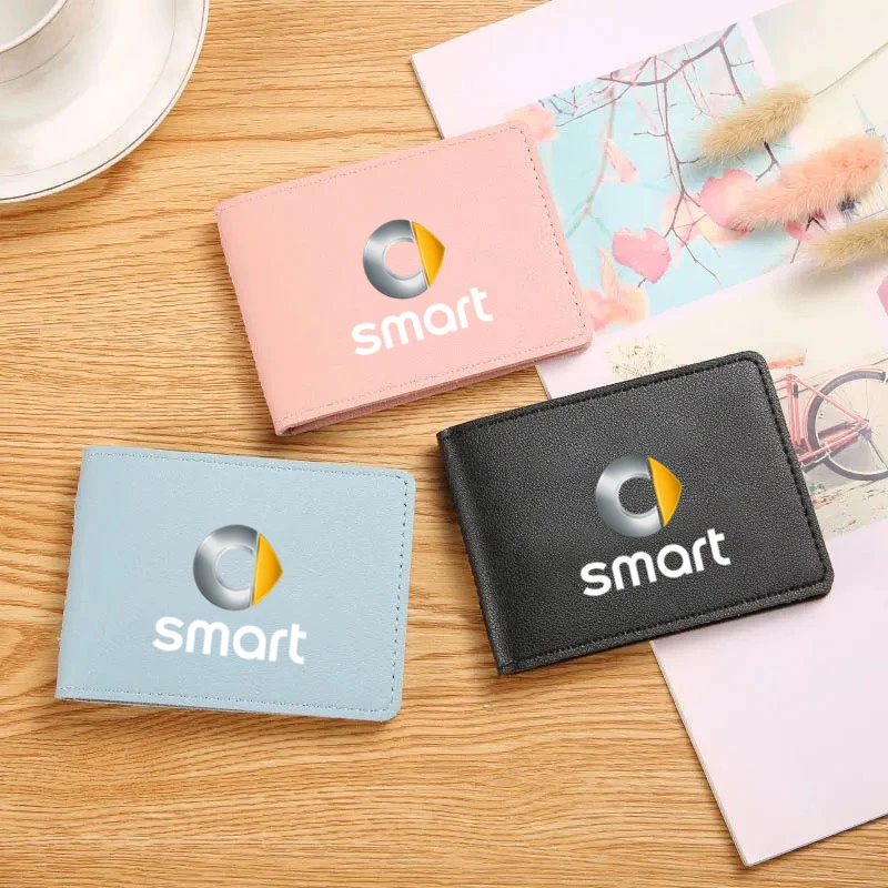 

PU Leather Card Bag Driver License Holder Car Driving Documents ID Passport Card Wallet for smart fortwo 451 450 452 453 454