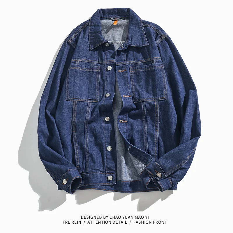 

Spring autumn jeans Multi Pocket Lapel Mens Denim Jacket Mens Fashion Bomber Thin Ripped Denim Jacket Male Cowboy Jeans Jackets