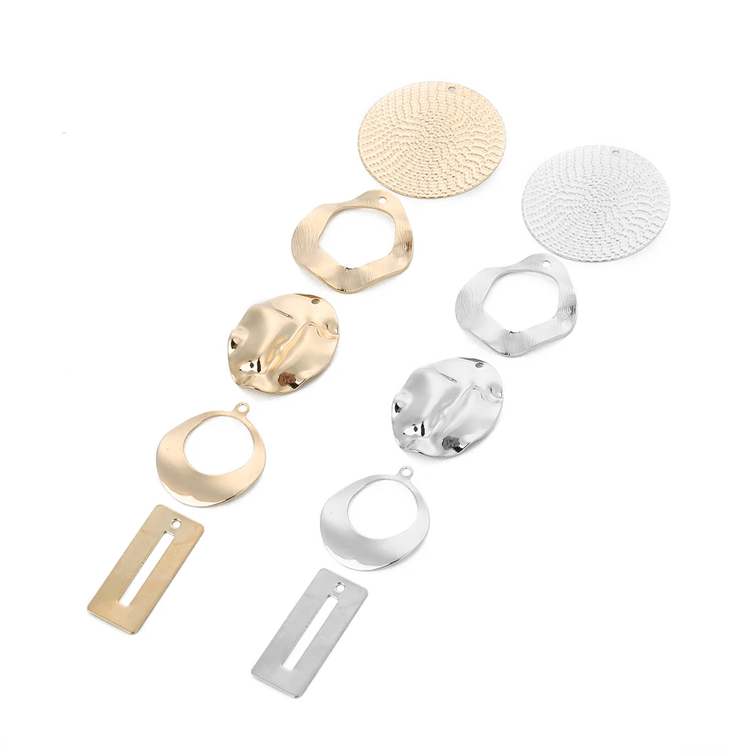 10 шт./лот искусственные медные серьги неправильной геометрической формы в стиле