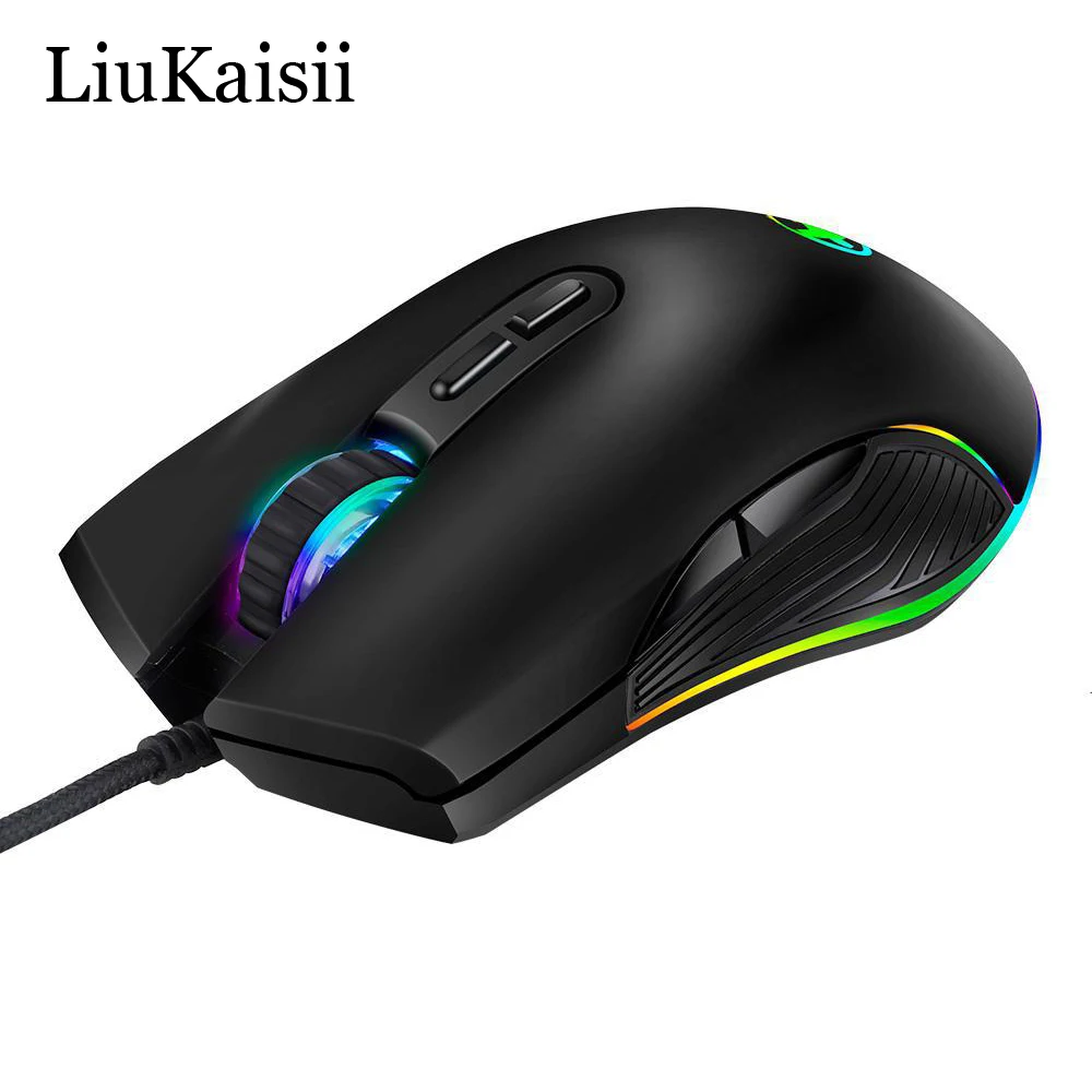 

Мышь игровая Проводная с RGB-подсветкой, 4 режима подсветки, 800/1200/1600/3200DPI