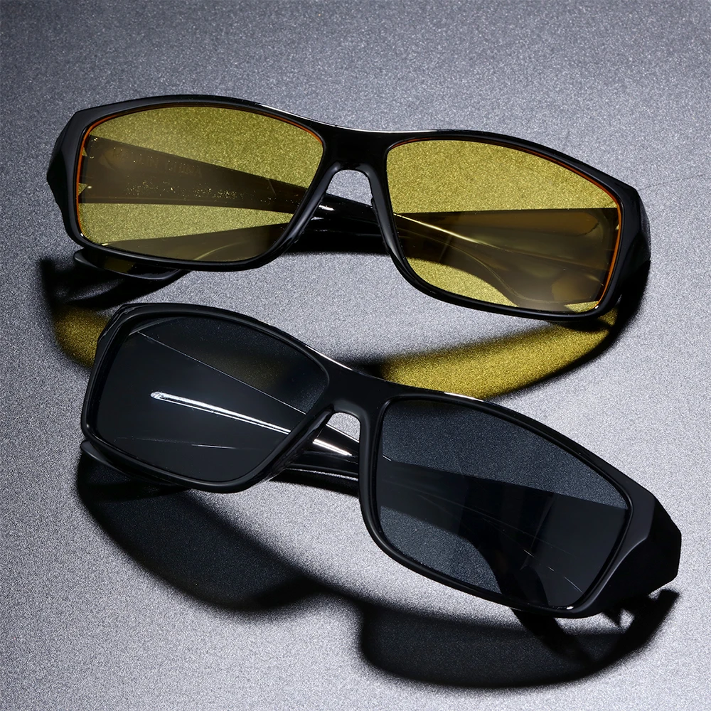 Очки ночного видения для мужчин антибликовые поляризационные с желтым оттенком