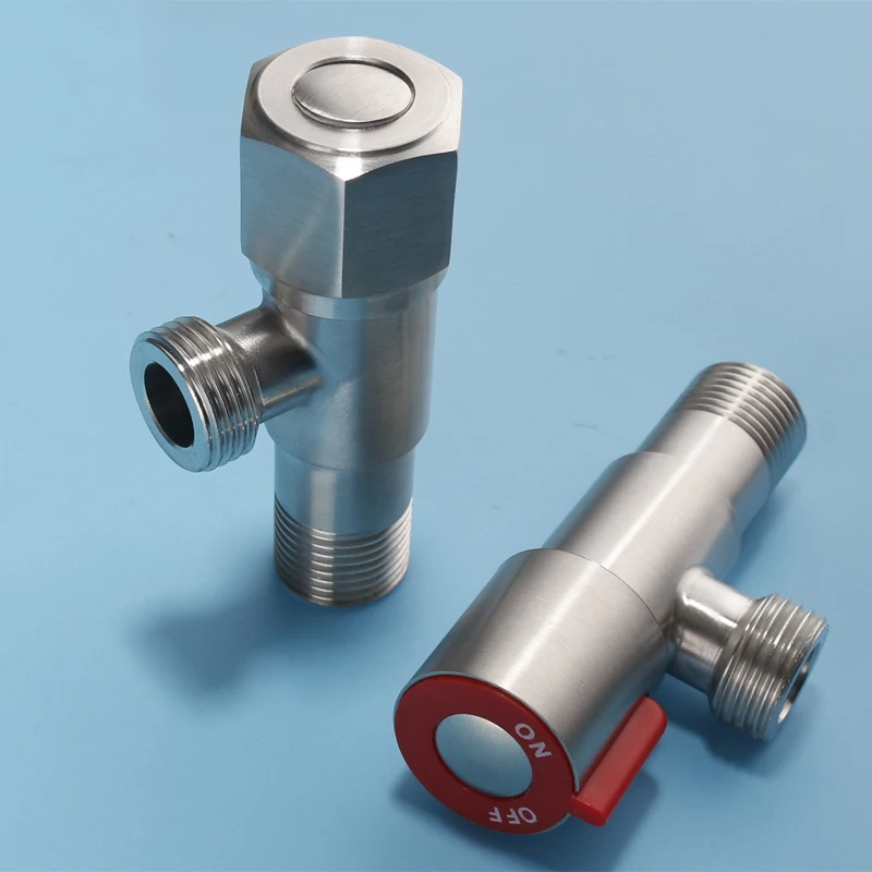 

High quality 304 stainless steel thickened Angle valve triangle valve water divider shower check valve hot and cold square toile