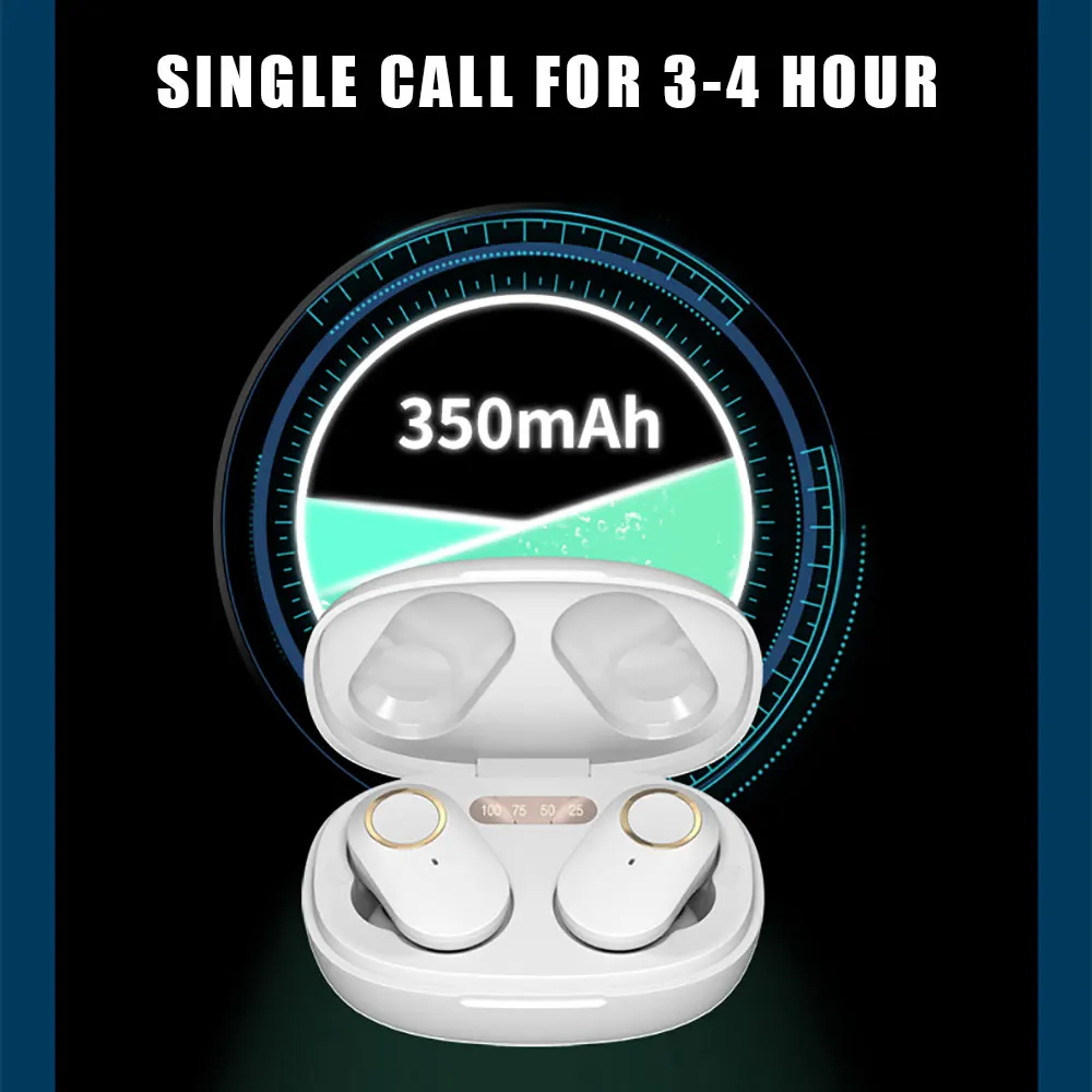 

Tws Bluetooth 5.0 Wireless Headset Stereo in-ear Headphones Mini Sports Running Music Earphone For Iphone Huawei Xiaomi