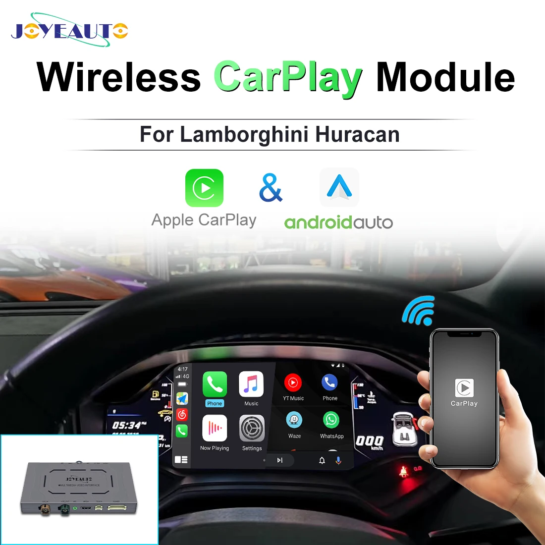 저렴한 Joyeauto 람보르기니 Huracan 무선 애플 안드로이드 자동 Carplay 미러 링크 OEM 전면 후면 Camear 애프터 마켓 액세서리