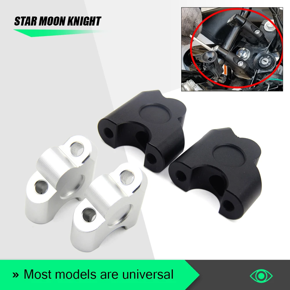

motorcycle CNC alumium handle bar risers clamp mount 22mm Handle Bar Clamp Extend Adapter For YAMAHA Honda SUZUKI DL650 DL1000