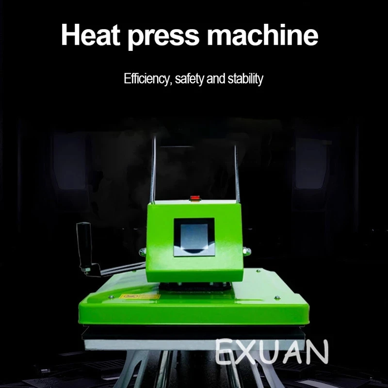 

Korean style shaking head heat transfer machine manual high pressure garment hot drilling machine T-shirt ironing machine 38*38
