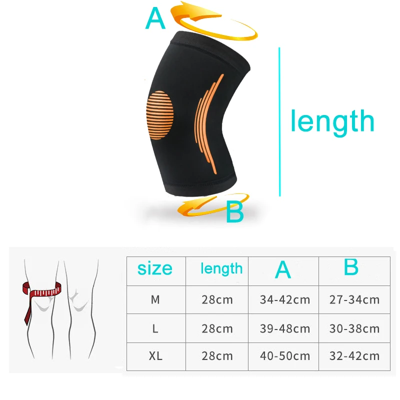 

1Pc Athletic Knee Brace Support Compression Sleeves for Arthritis Running Biking Basketball Joint Pain Relief Injury Recovery