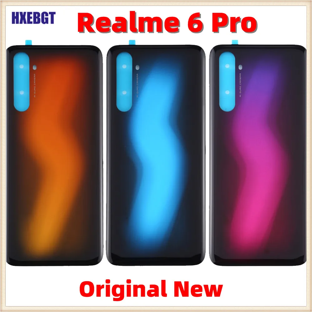 

Задняя крышка для Oppo Realme 6 Pro, стеклянная, оригинальная, новая