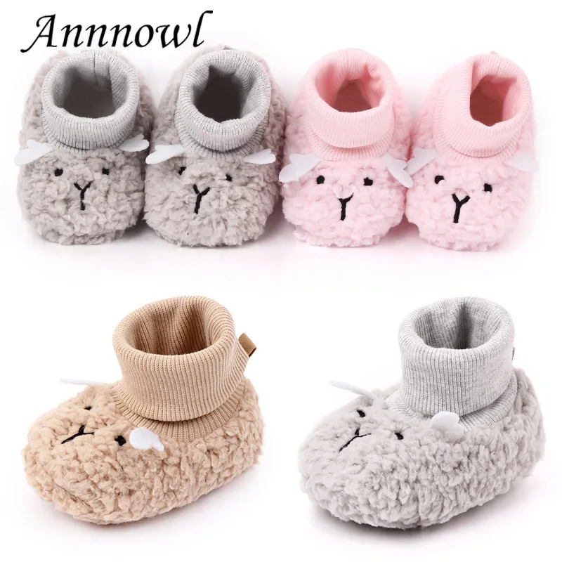 Новинка брендовые ботинки для маленьких девочек зимние теплые мягкие плюшевые