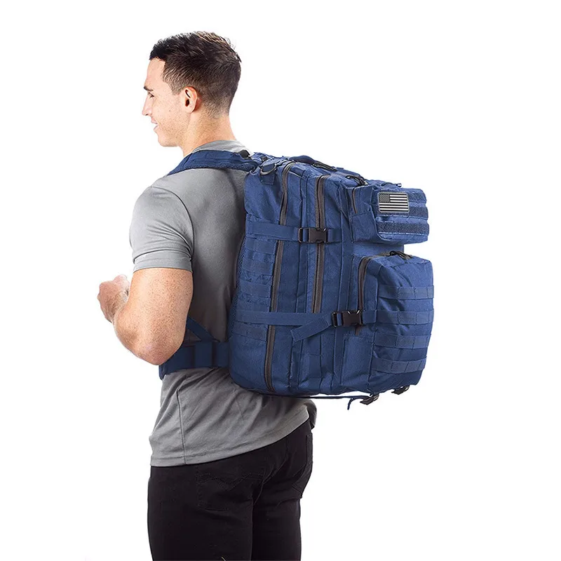 50L Capacity Military Tactical Backpack Men Army Large Bag Hiking Camping Rucksack Hunting Outdoor Waterproof Travel Backpack