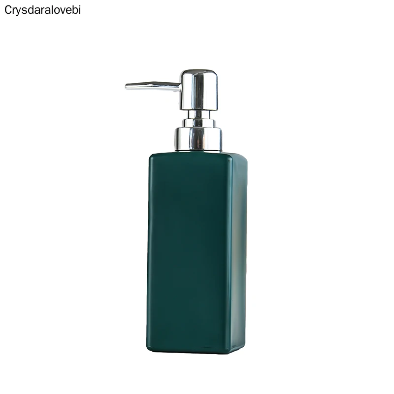 

350ML Ceramic Bathroom Soap Dispenser Pump Bottle Shower Gel Shampoo Bottle Bath Washing Tools