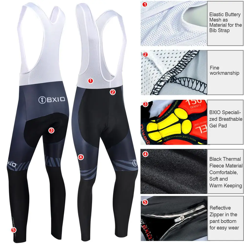 BXIO одежда для велоспорта мужчин зимний комбинезон с длинным рукавом и штаны из