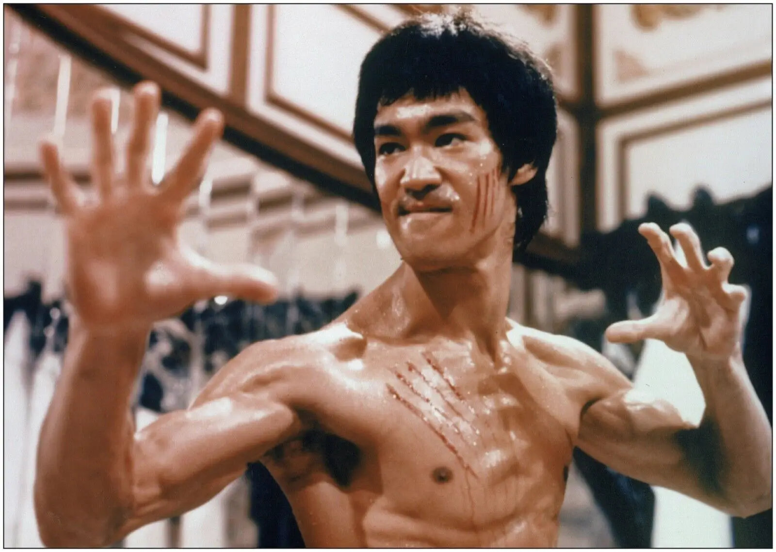 Брюс Ли войти в дракона классический фильм Искусство Шелковый постер