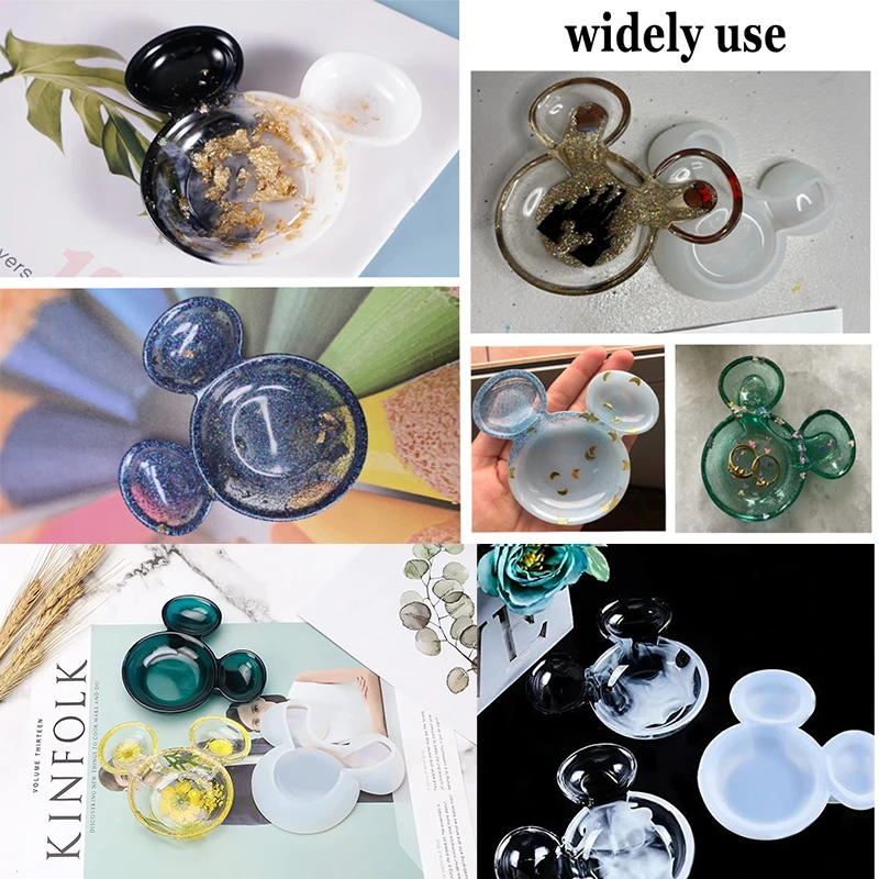 

Формы для подноса из силиконовой смолы, поднос для хранения посуды с неровной головой Микки Мауса, форма для тарелки из эпоксидной смолы