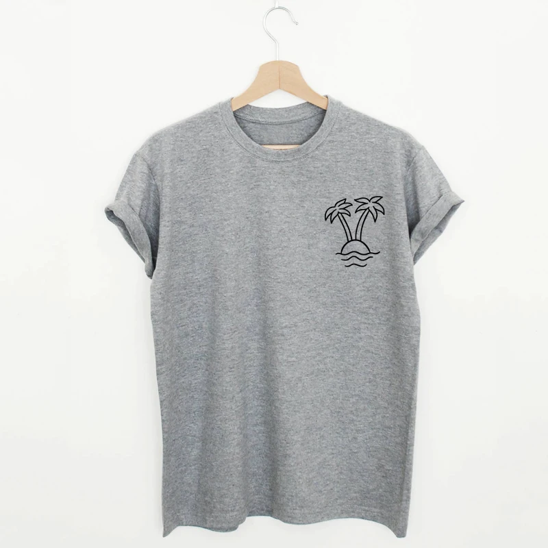 Футболка женская с карманом минималистский Графический Топ коротким рукавом для