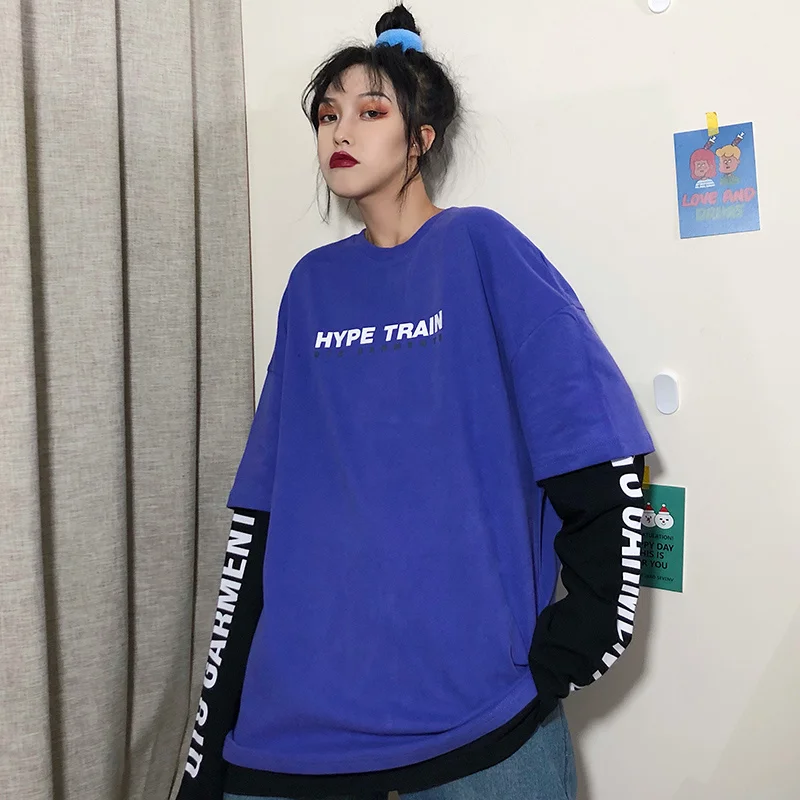 Футболка женская с длинным рукавом в Корейском стиле | Женская одежда