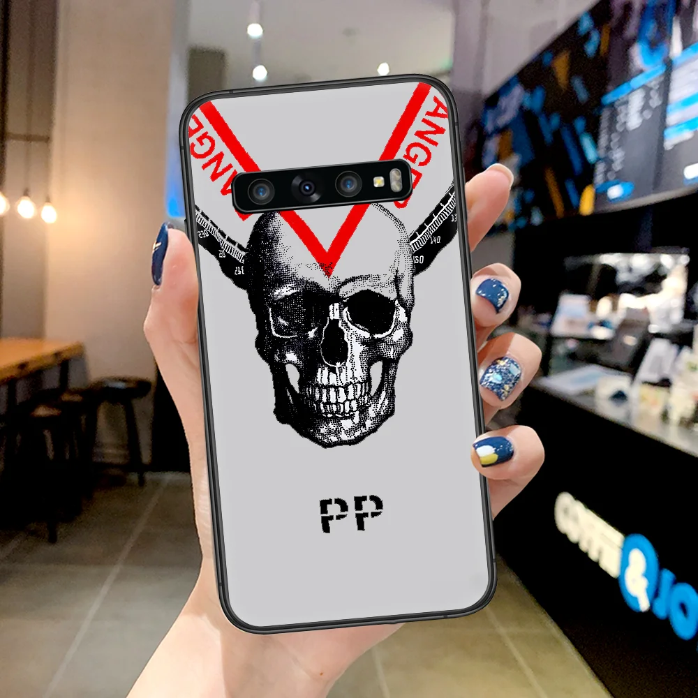 

Philipp QP Luxury Brand Phone Case For Samsung Galaxy Note S 8 9 10 20 Plus E Lite Uitra black Coque Trend Cell Luxury Funda 3D