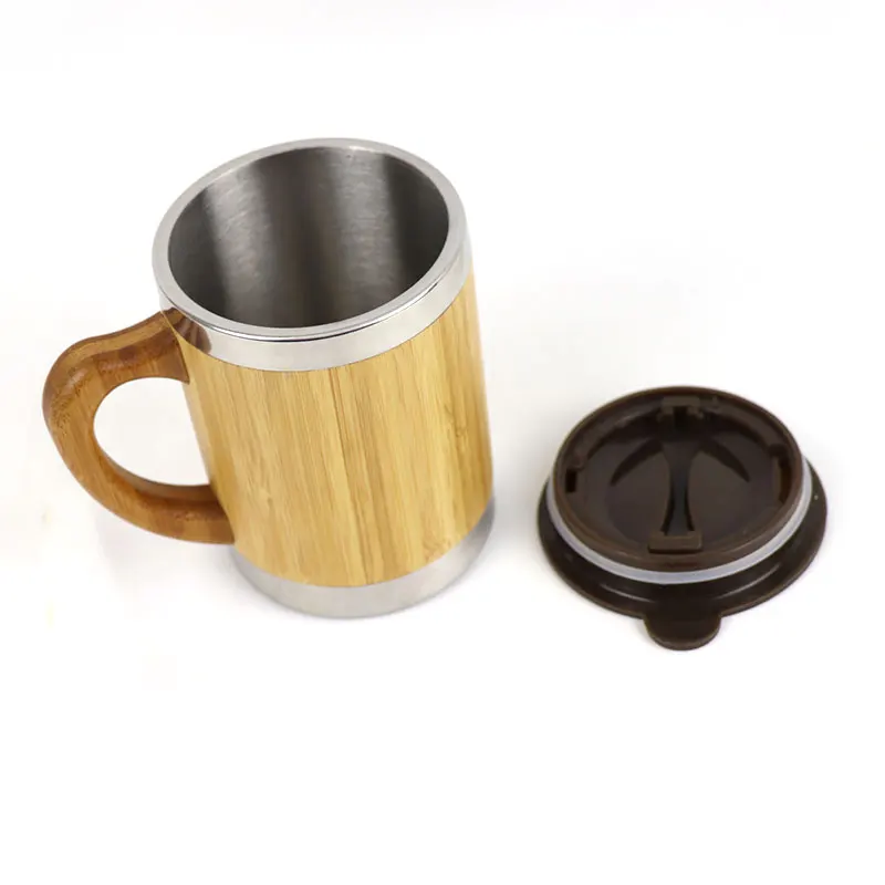Акция Бамбуковая дорожная чашка автоматическая кружка кофейная Вакуумная | Дом и