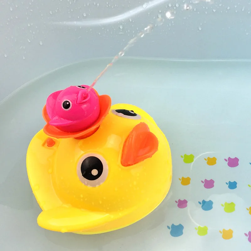 

Baby Bath Toys Cute Shower Yellow Duck Sprinkling Water Bathroom Bathing Swiming Pool Beach Playing With Play Water Baby Toys