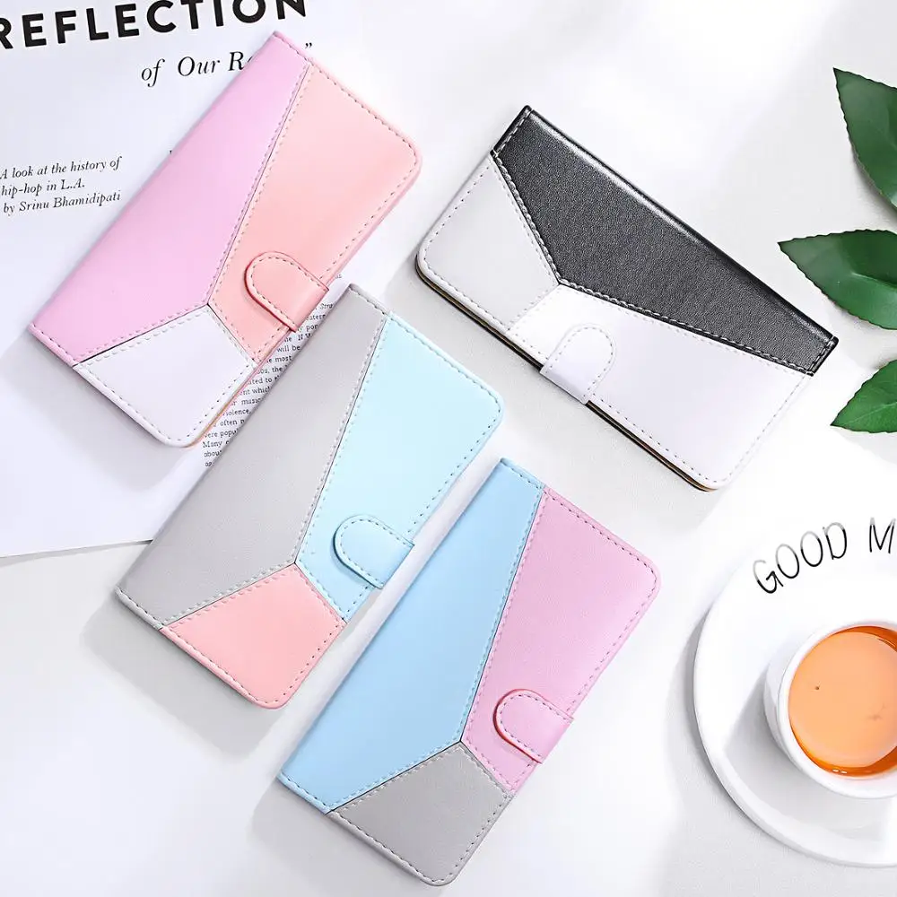 Сплайсинга кожаный чехол для Xiaomi Xiomi Redmi Note 9 10 лет 9S 8T 7 Pro на заднюю панель телефона