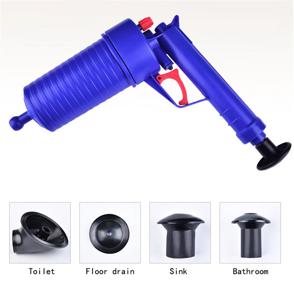 

Bathroom Accessory High Pressure Air Drain Blaster Pump Plunger Sink Pipe Clog Remover Toilets Bathroom Kitchen Cleaner Kit