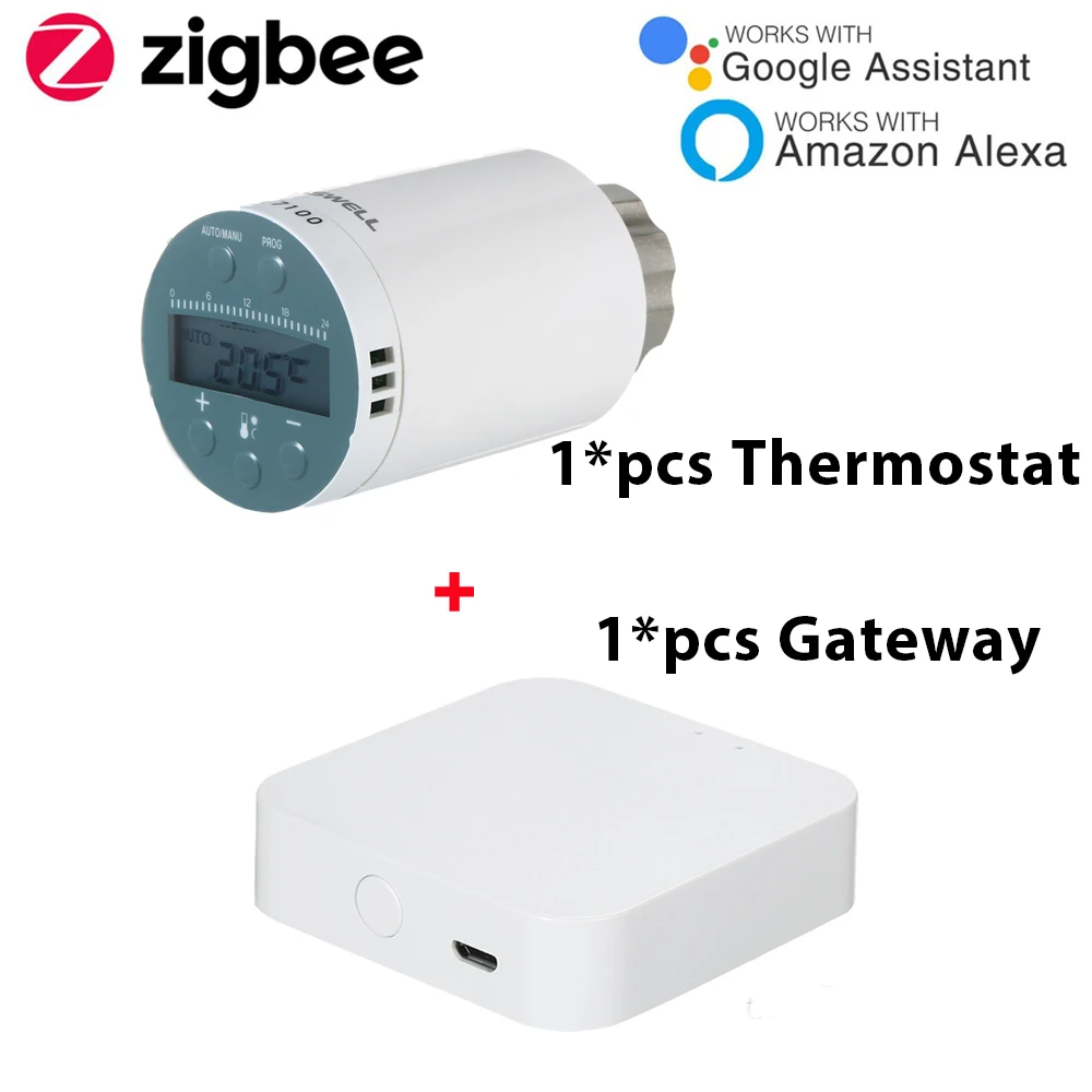 

Умный привод радиатора Tuya ZigBee3.0, программируемый термостатический клапан радиатора, регулятор температуры, Настройка 2MQTT с Alexa