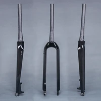 glossy 3k carbon fiber fork mtb bicycle forks mountain bike rigid disc brake fork tapered 1 18 inch1 12 inch 2627 529er