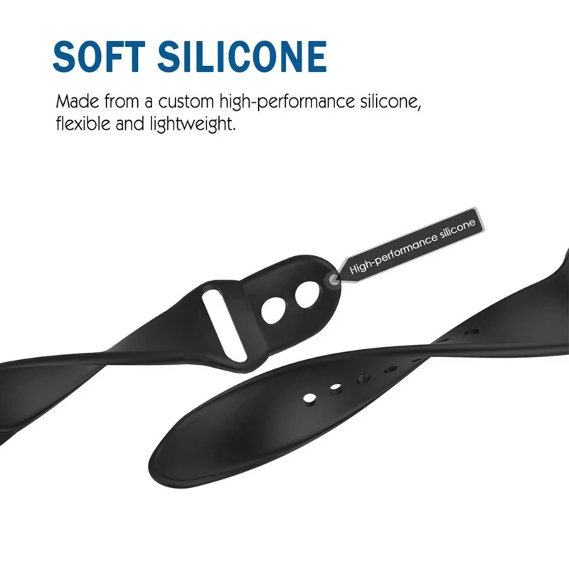 Мягкий силиконовый спортивный ремешок для наручных часов Apple Watch 38 мм/42 40 мм 44