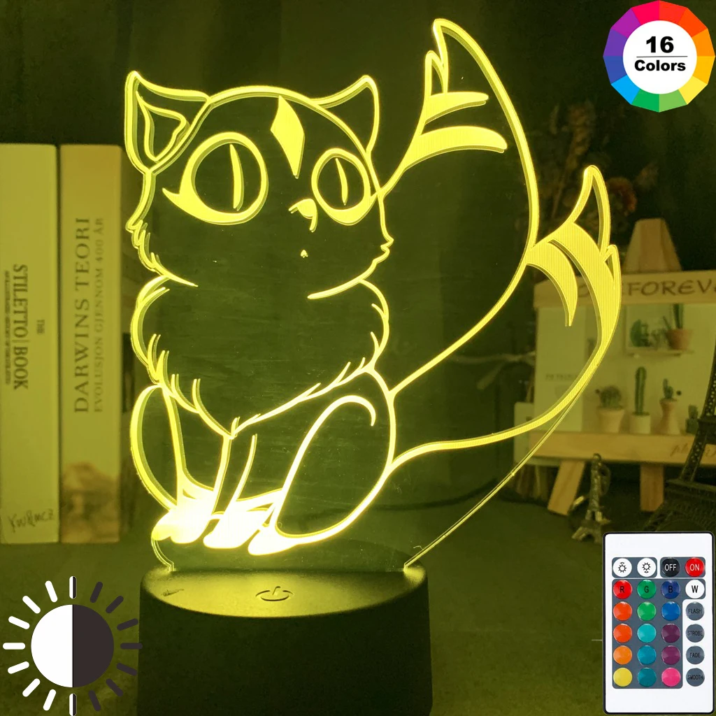

Cute Kira Latu LED Night Light Bedroom Decoration LED Touch Sensor Colorful 3D Night Light Anime Light Inuyasha Gift