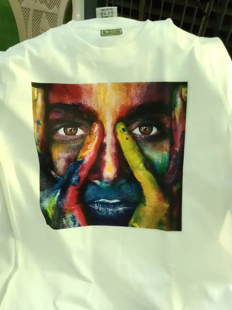 A2 Size Digital Textile T-shirt Printing Machine 8 Color Direct to Garment Flatbed Printer with T-shirt Tray