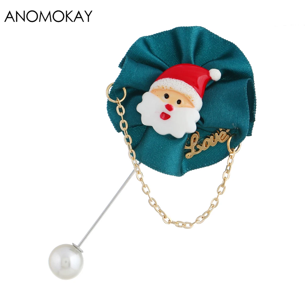 6 стилей Европейская и американская мода Санта Клаус Рождественская брошь на