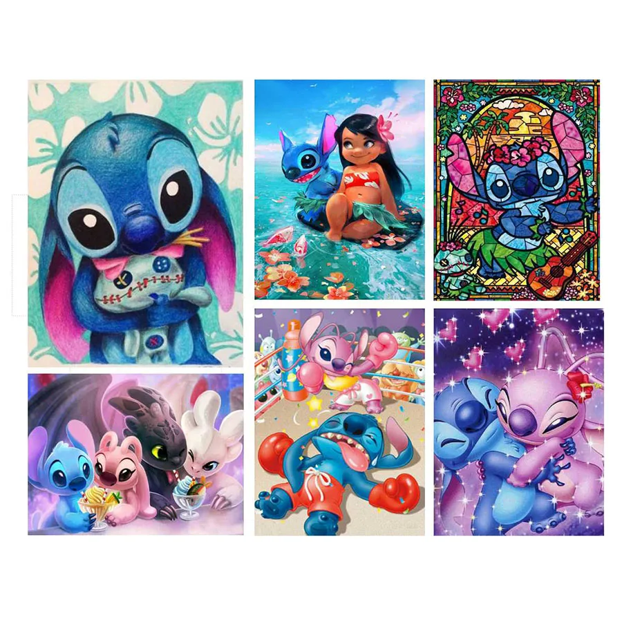 Disney полный раунд/квадратная алмазная живопись мультфильм шаблон Алмазная