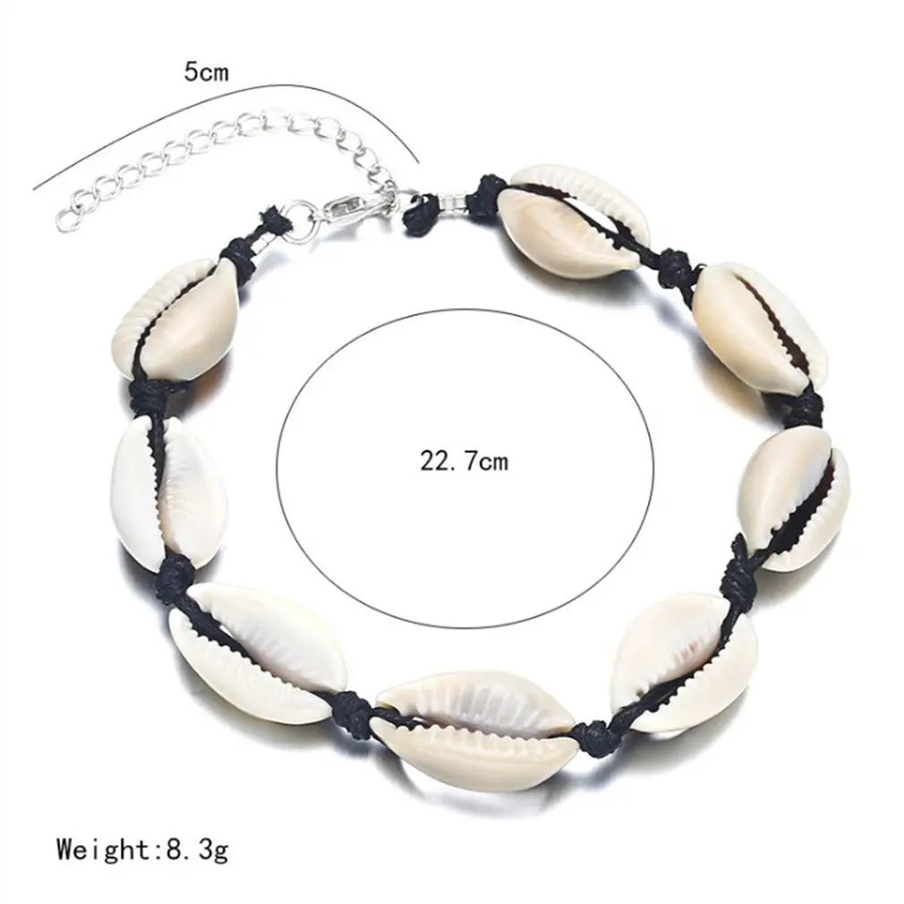 Women Anklets Bangle Bracelet Bohemia Shell Rhinestone Lady Cute Gold Color Fashion Jewelry Girls Lovers Valentine gift | Украшения и
