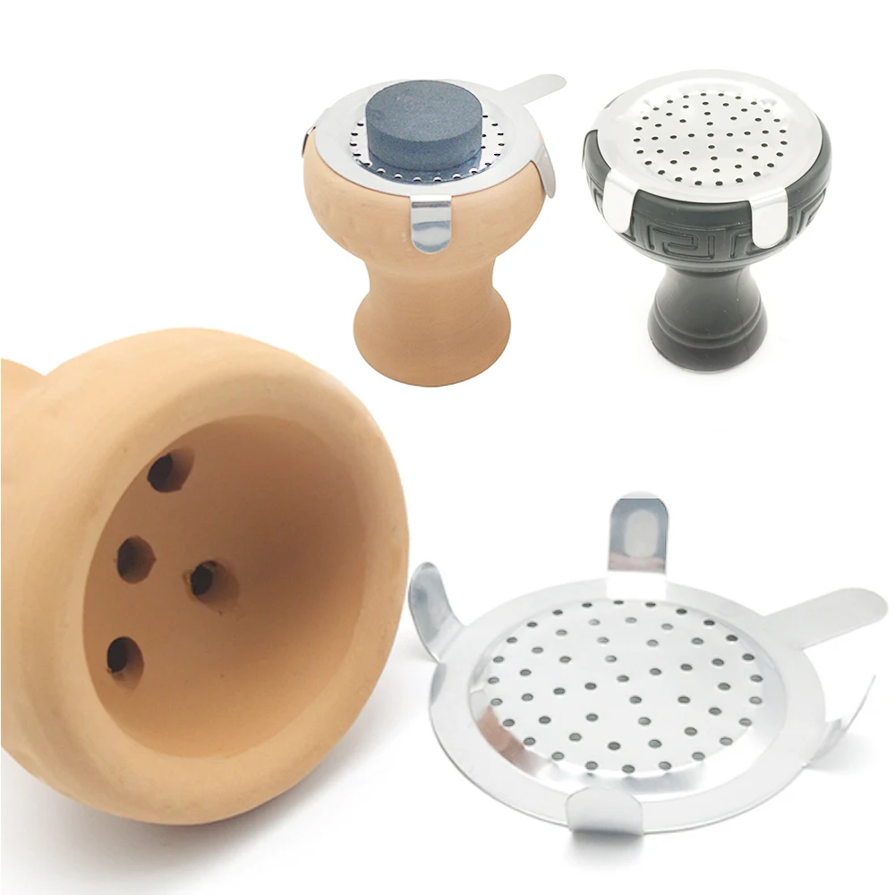 2 шт. Металлические держатель угля для кальяна с отверстием серебристая экраны